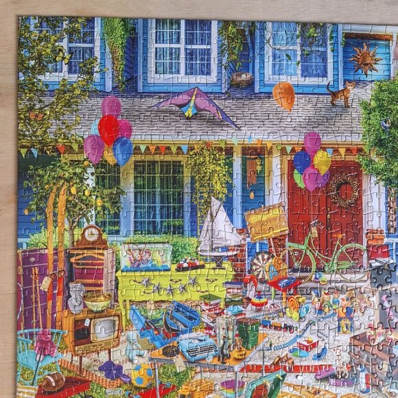 Buffalo Puzzle Aimee Stewart Yard Sale Garage Rummage Junk 1000 Piece Complete - Picture 7 of 9